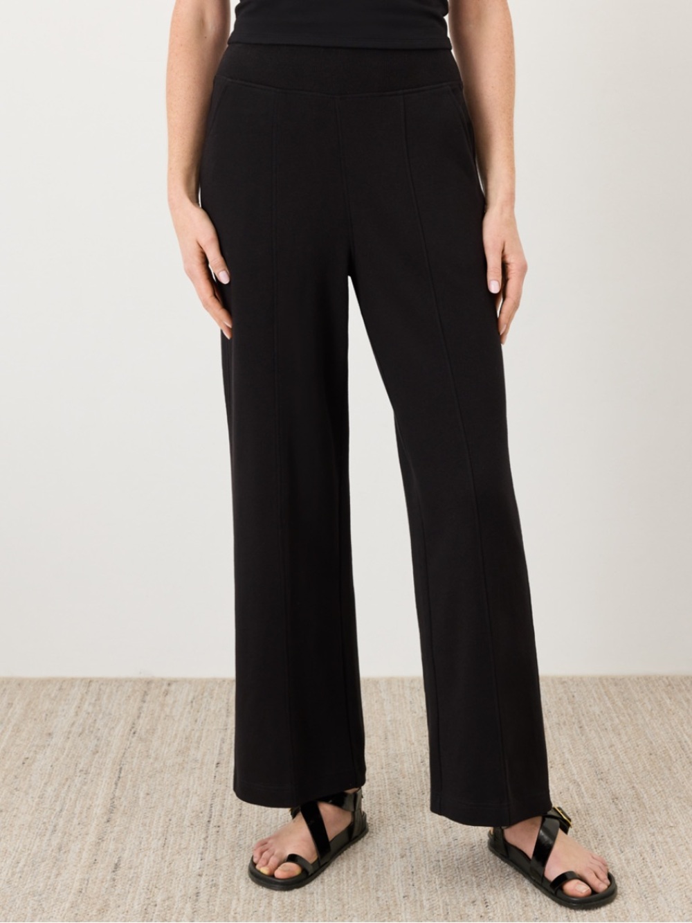 Everyday Wide-Leg Ponte Pants — Black - Picture 2 of 6